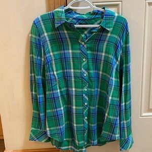 Talbots Plaid Shirt Size Medium